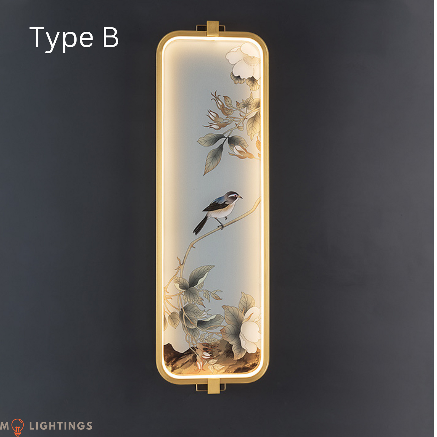 Botanical Birds Garden Wall Accent Lamp