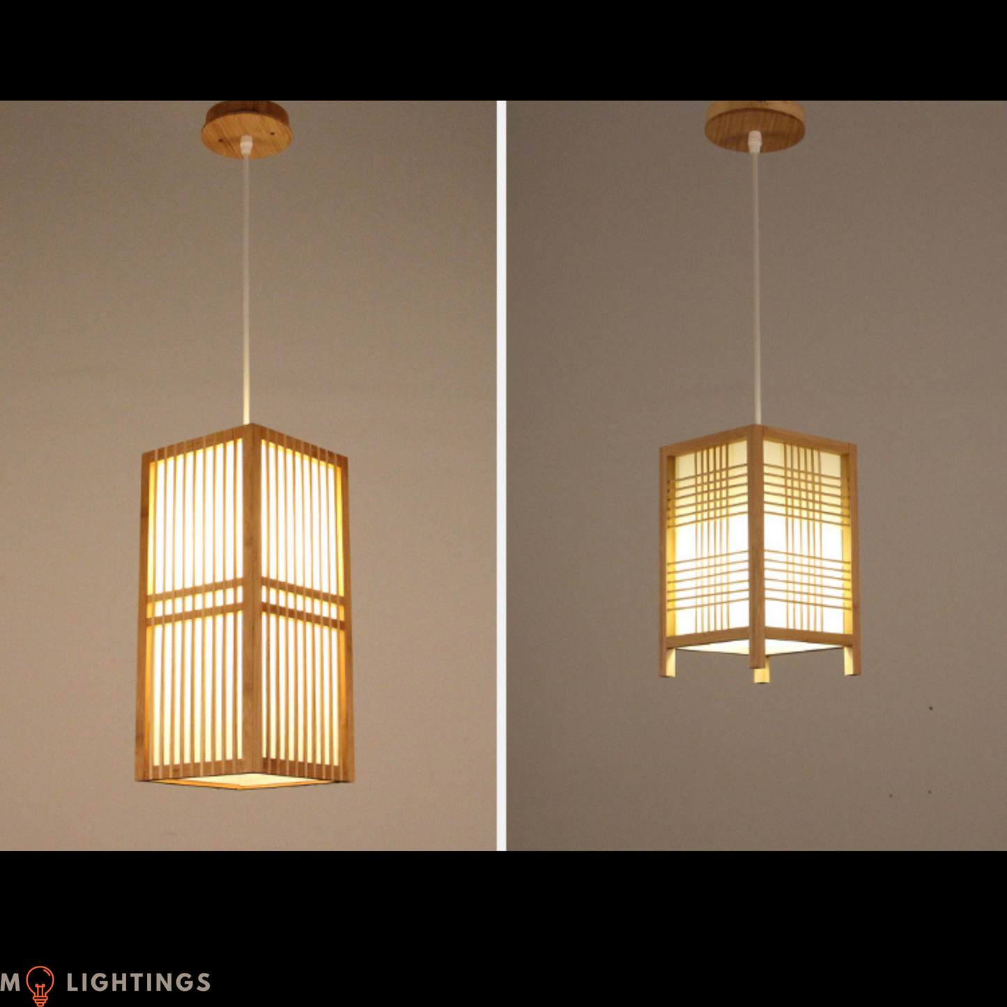 Japanese Handwoven Bamboo Tatami Ceiling Hanging Light