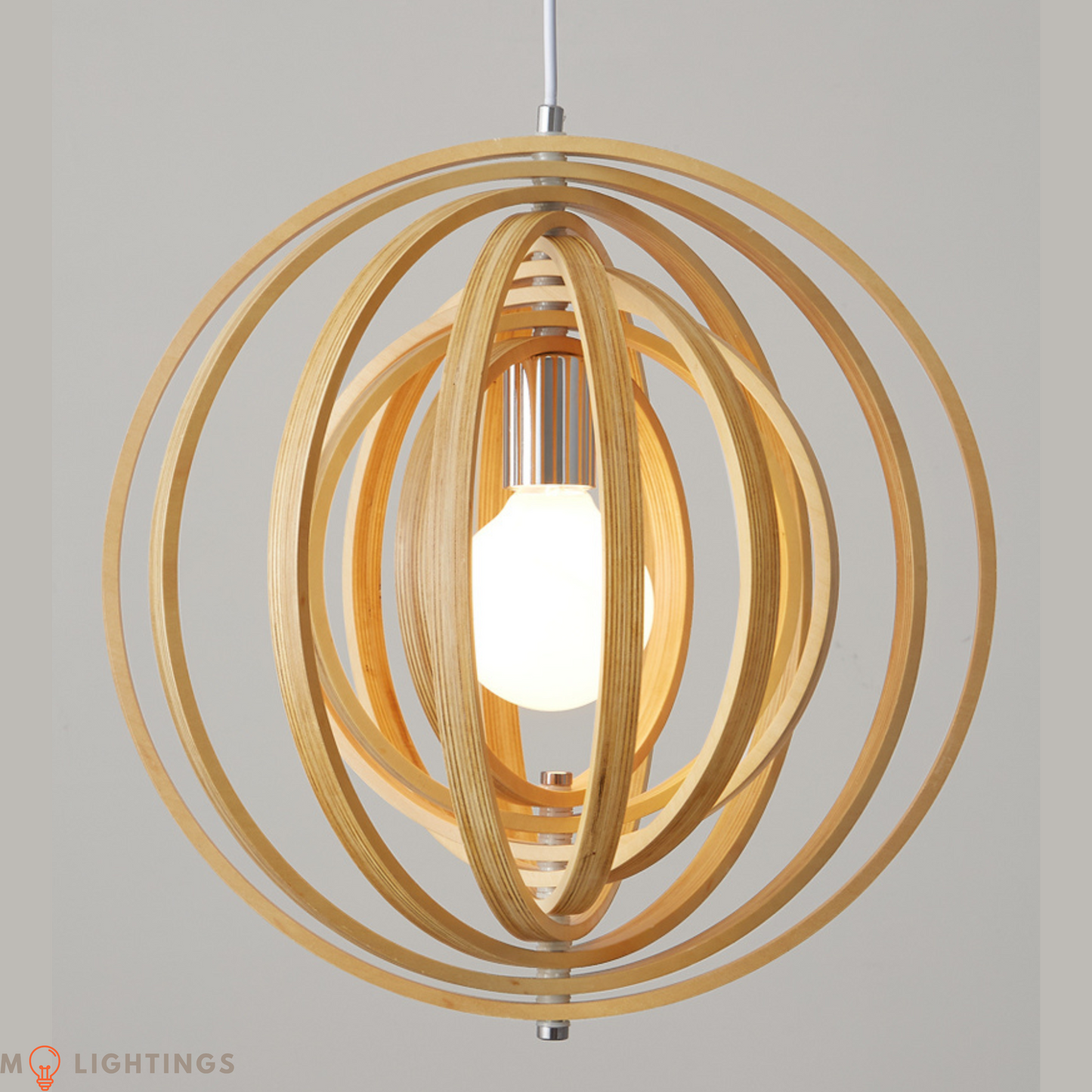 Saturn Rings Wooden Ceiling Pendant Light