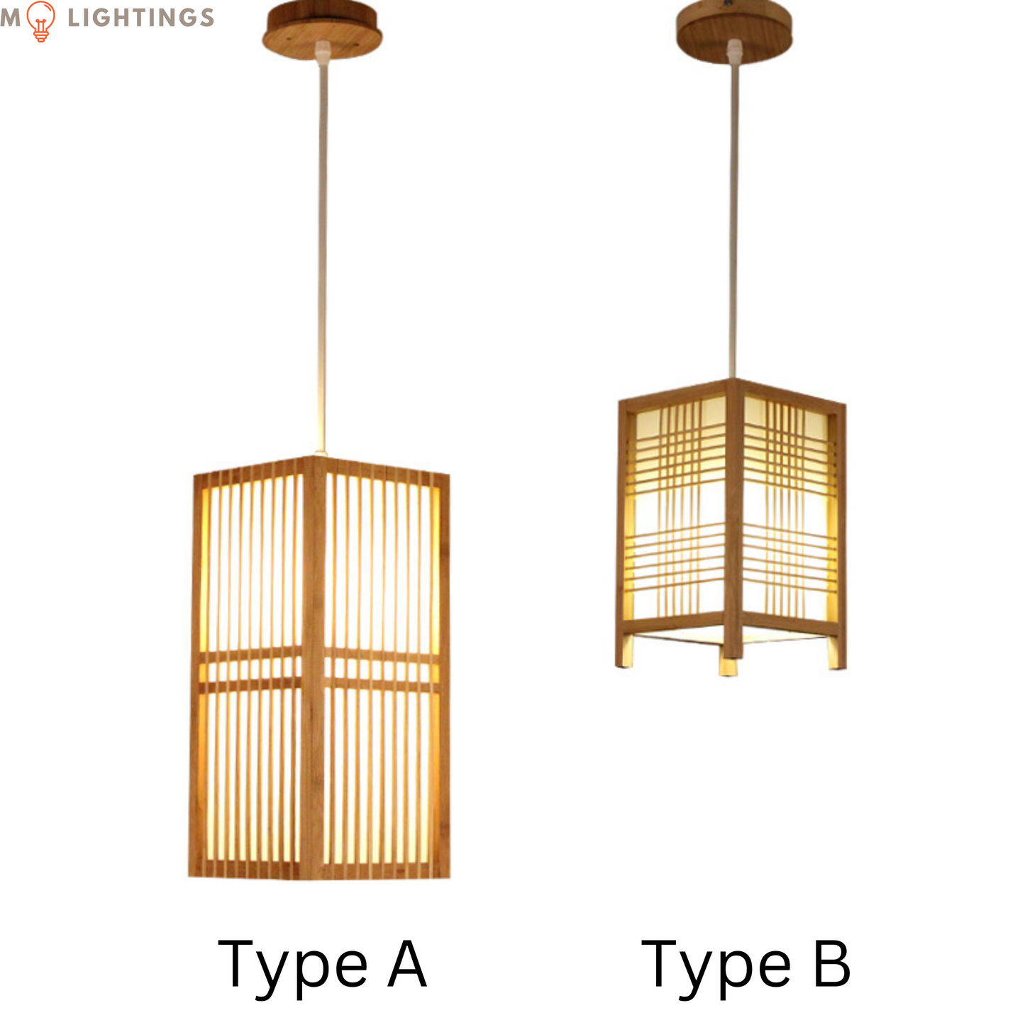 Japanese Handwoven Bamboo Tatami Ceiling Hanging Light