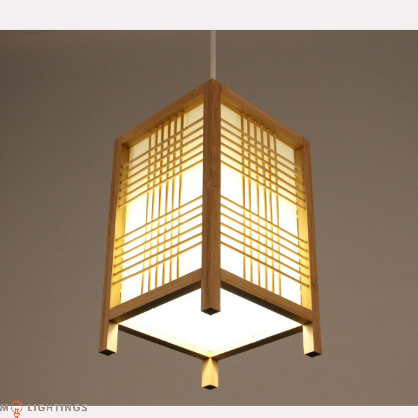 Japanese Handwoven Bamboo Tatami Ceiling Hanging Light