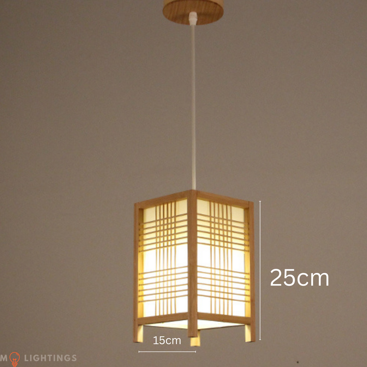 Japanese Handwoven Bamboo Tatami Ceiling Hanging Light