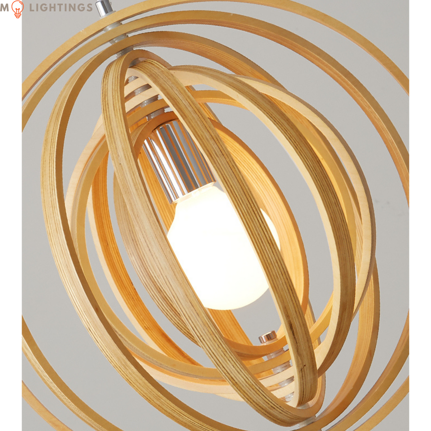 Saturn Rings Wooden Ceiling Pendant Light